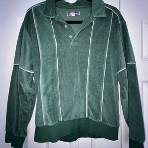 green urban outfitters corduroy long sleeve shirt